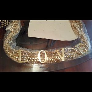LOVE gold chain belt