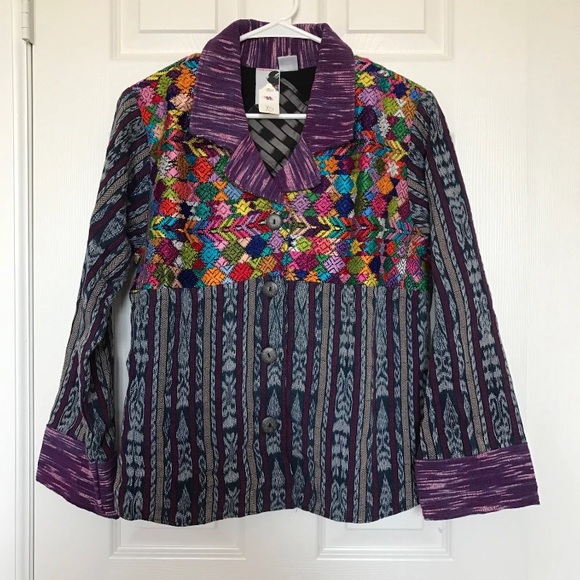 Recycled Traditions Handmade ethnic Jacket NEW - Picture 1 of 6