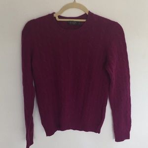 Brooks Brothers Cable Knit Cashmere Sweater
