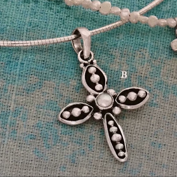 Silpada Jewelry - 🎄Silpada Sterling Silver and Pearl Cross Pendant