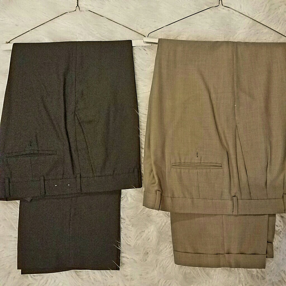 2 pairs mens dress pants dry cleaned