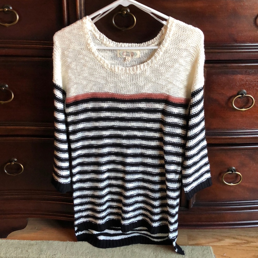 Striped knit sweater