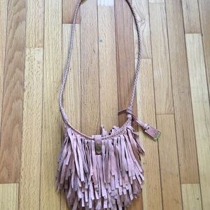 Frye Crossbody Dusty pink boho handbag