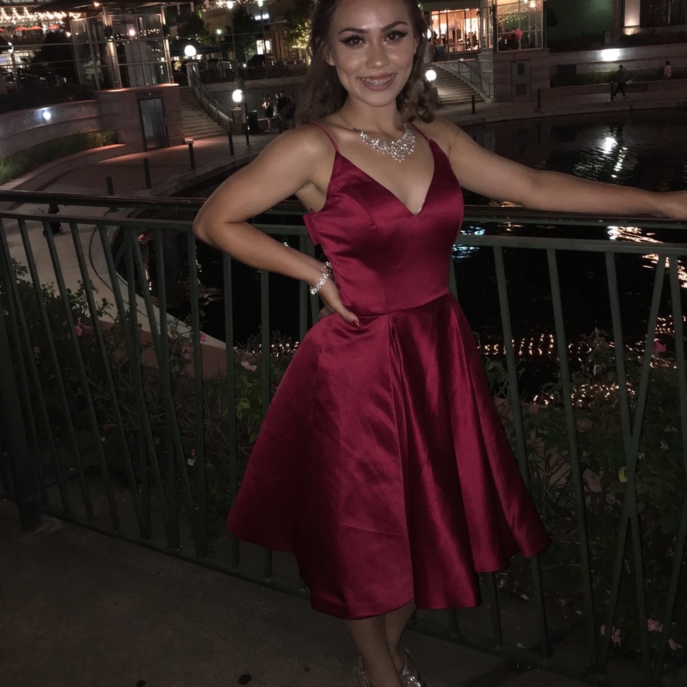 Bargandy Homecoming Dress