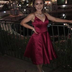 Bargandy Homecoming Dress