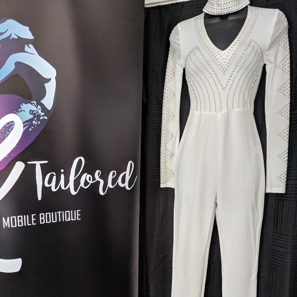 White studded jumper