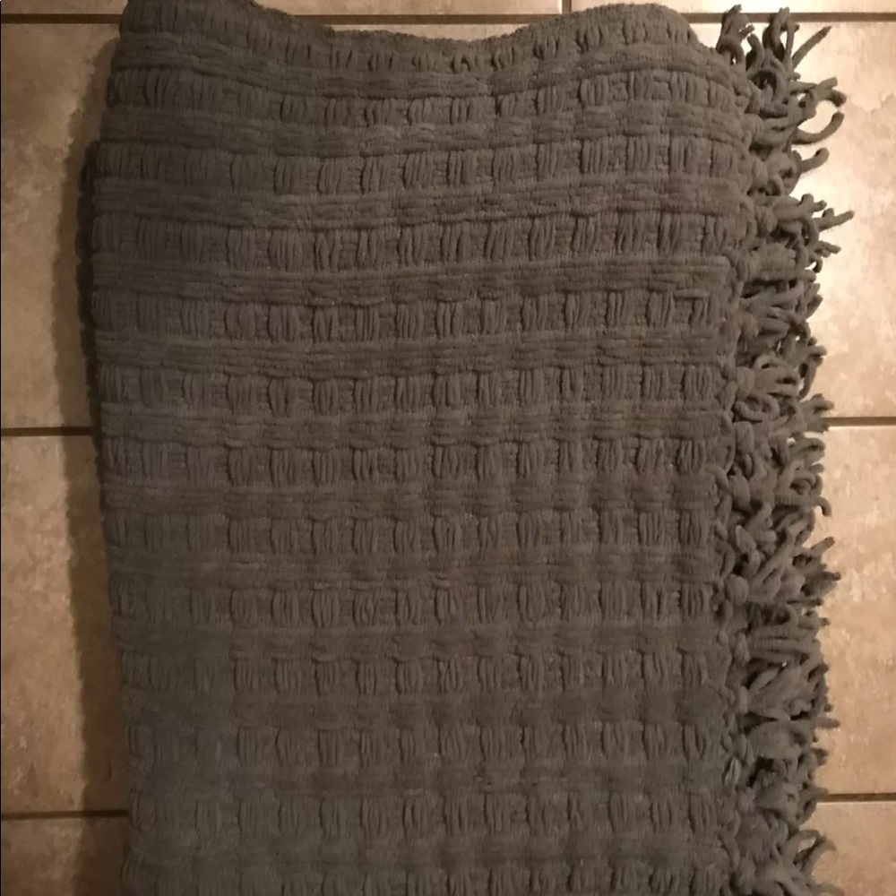 Pottery barn thick throw blanket Grey