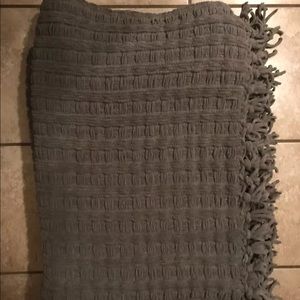 Pottery barn thick throw blanket Grey