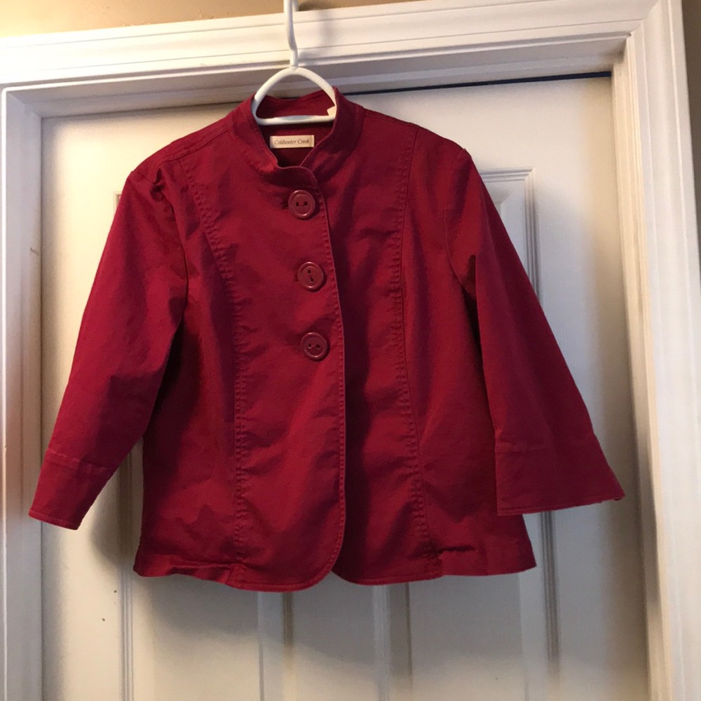 Red  crop jacket