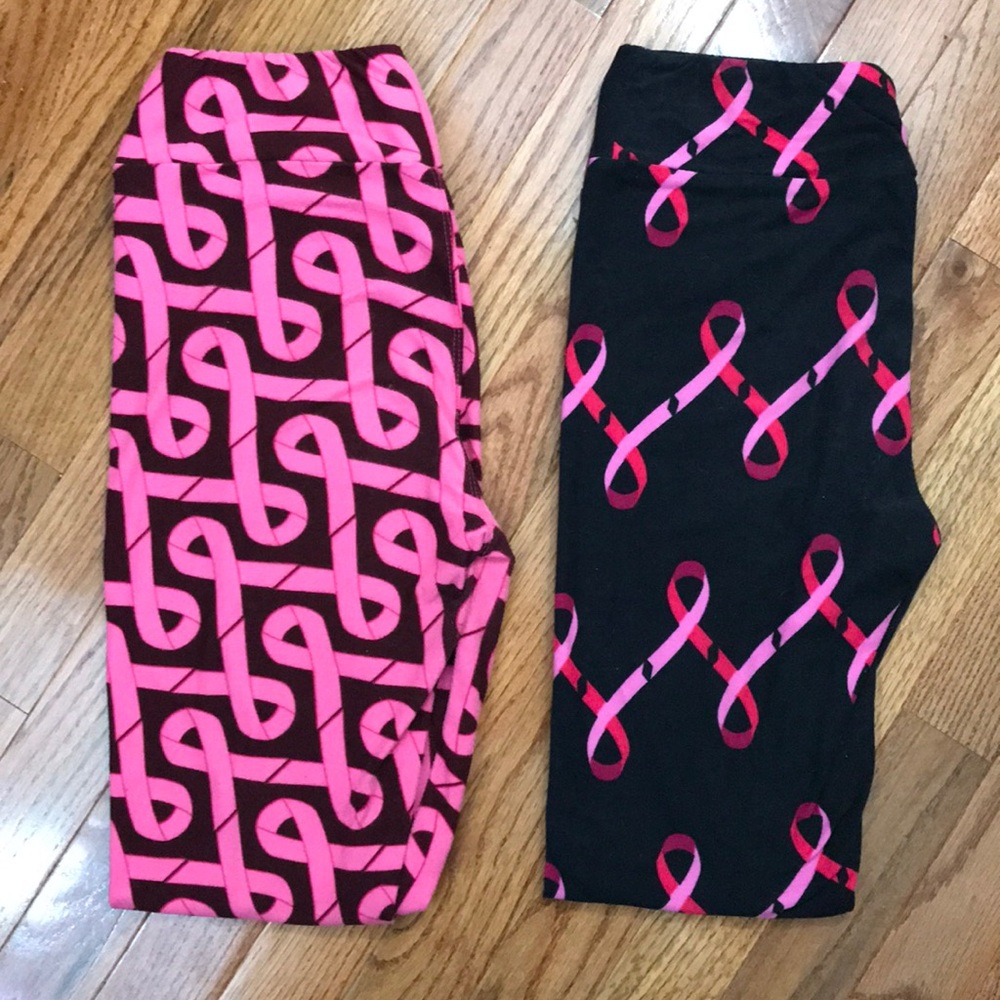 LuLaRoe Breast Cancer Awareness OS Leggings