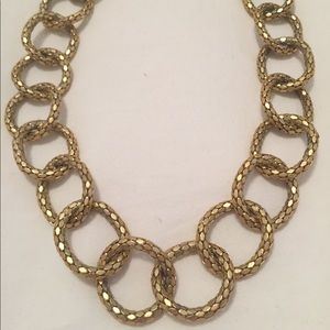 Gold metal necklace