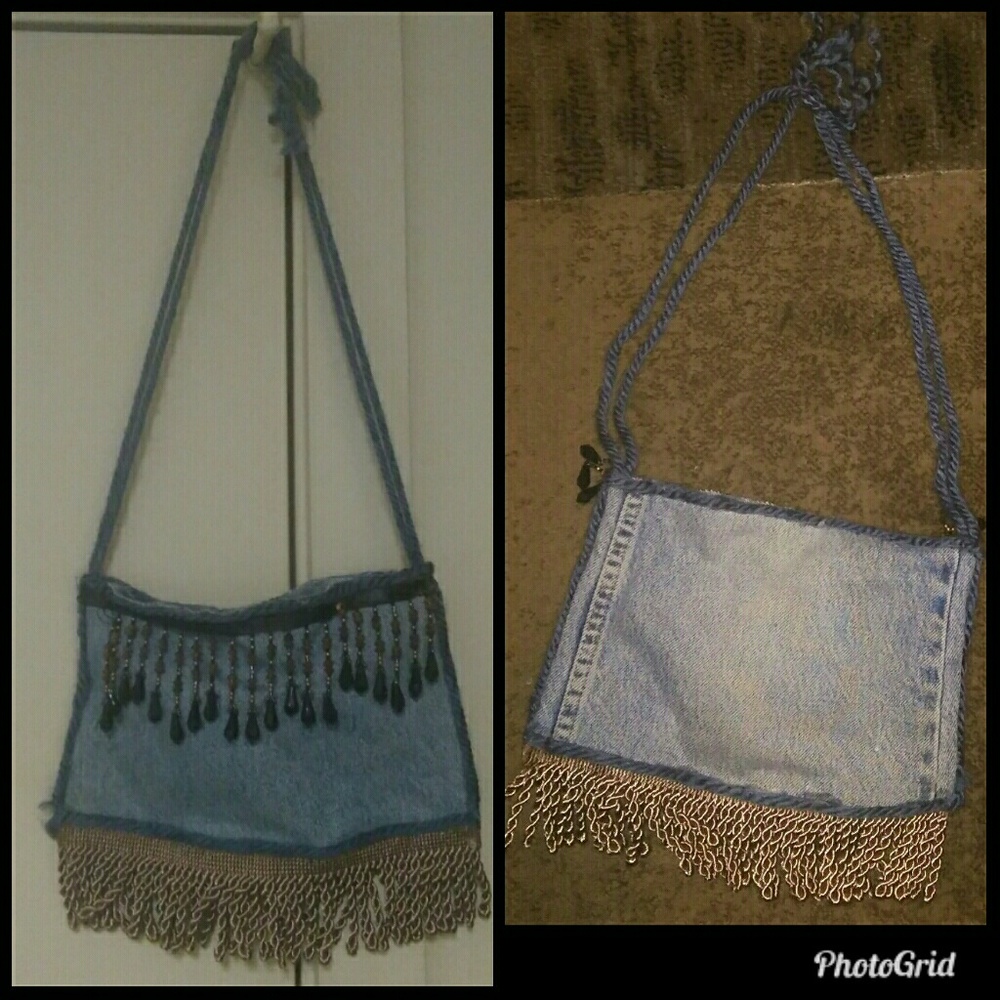 Denim handmade purse