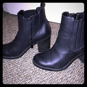 Black heeled ankle boots