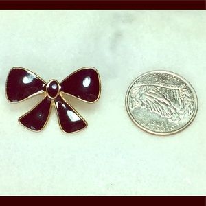 🎀Minimalist Black & Gold Bow Pin Brooch🎀