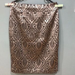 Paisley printed pencil skirt