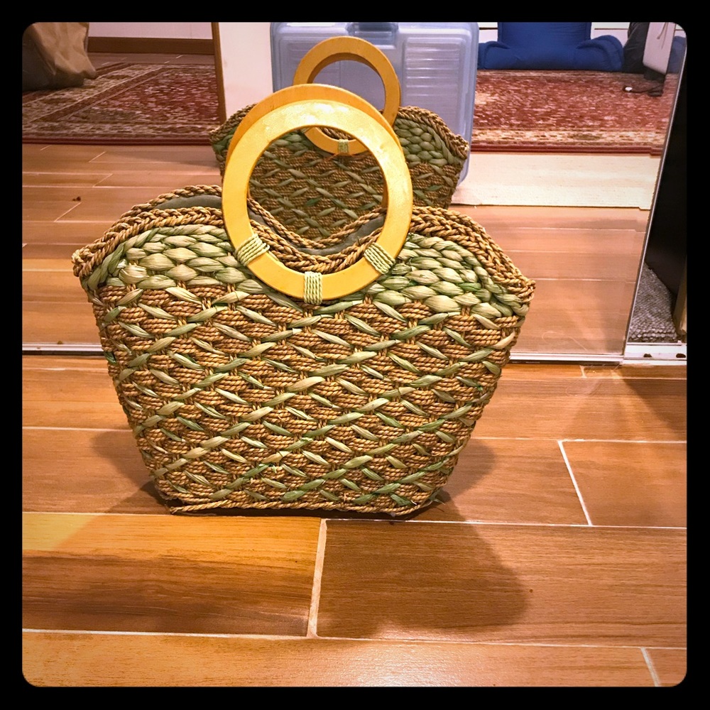 Weave with intricate braid detail bag