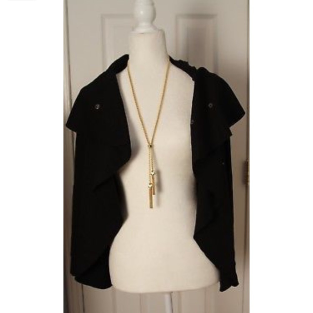 Kenzie Black Shawl Sweater/Cardigan Size XSmall