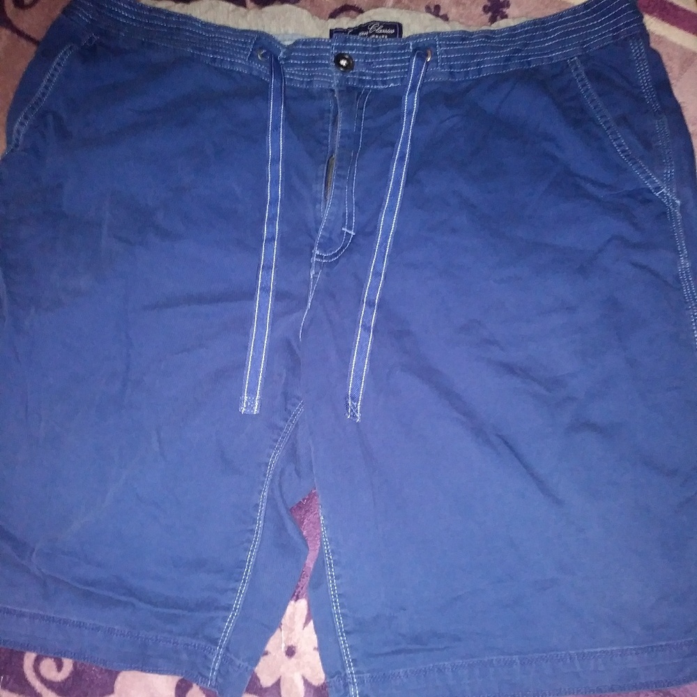 Blue drawstring comfy shorts