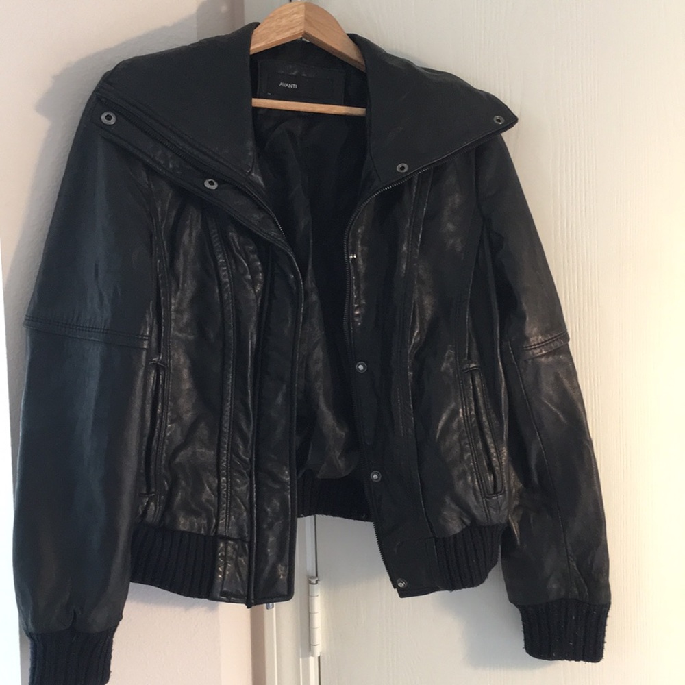 Genuine Leather Bomber Jacket