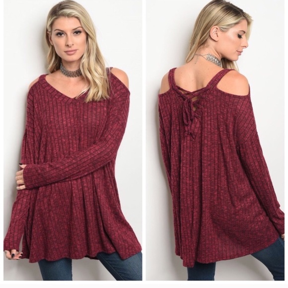 Gray cold shoulder tunic - Picture 2 of 4