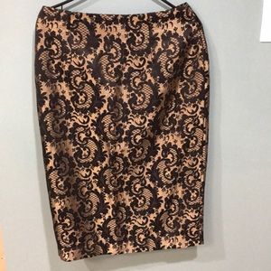 Paisley printed pencil skirt