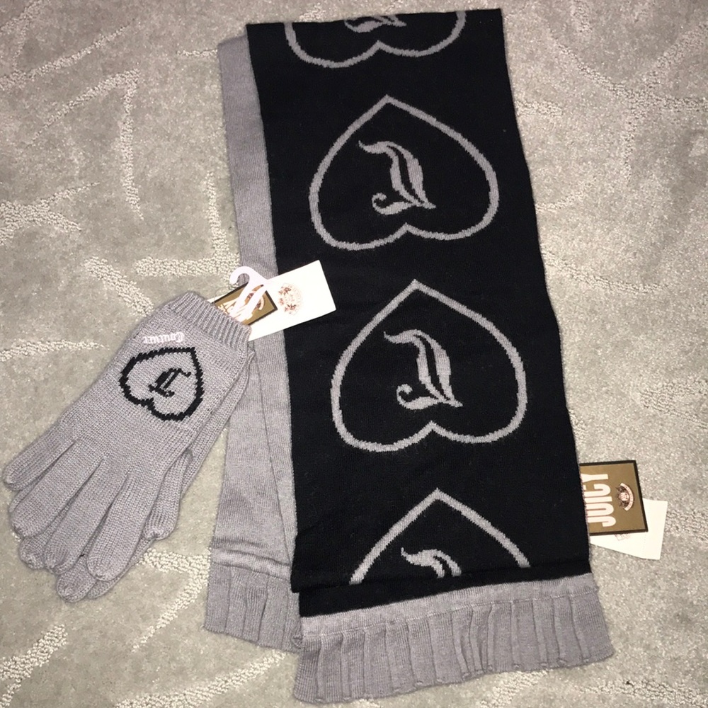 Juicy Couture Scarf and Gloves Set
