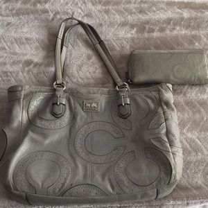 Coach purse and matching wallet