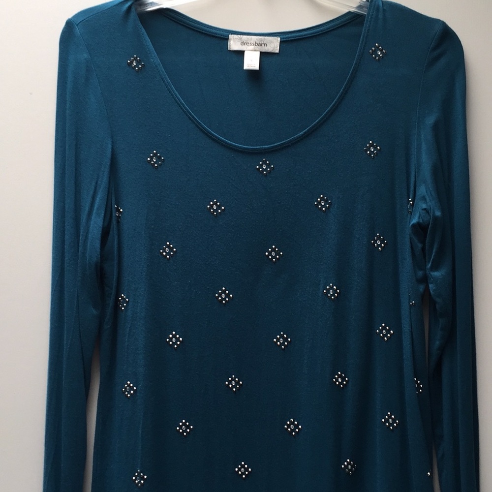 Dressbarn Teal Blue Tee