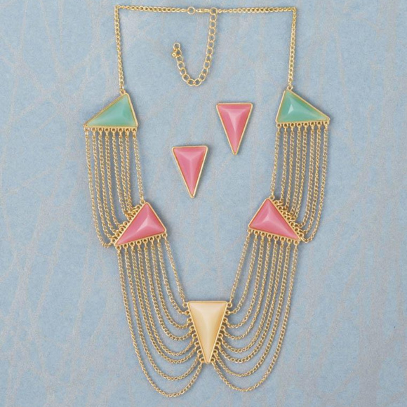 BEAUTIFUL MODERN ART DECO JEWELRY SET - Picture 5 of 5