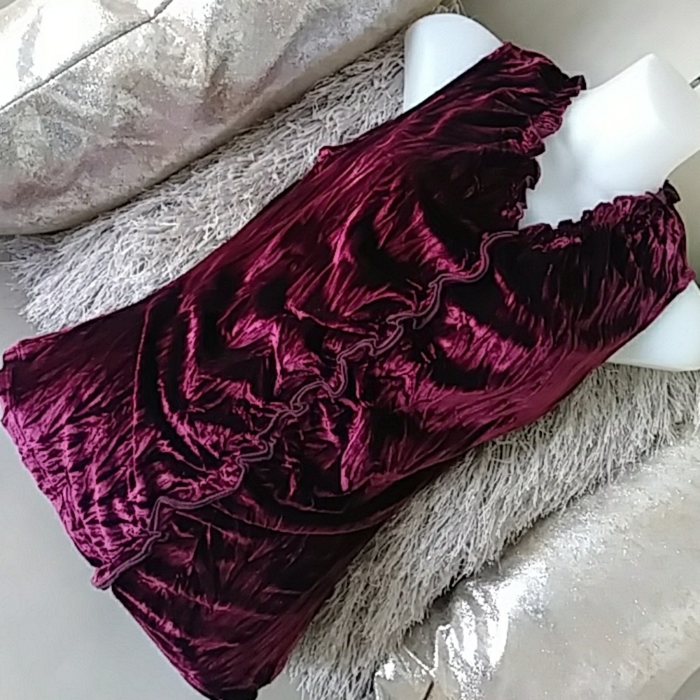 EXPRESS~CUTE RUFFLE WOMENS TOP SIZE L - Picture 4 of 8