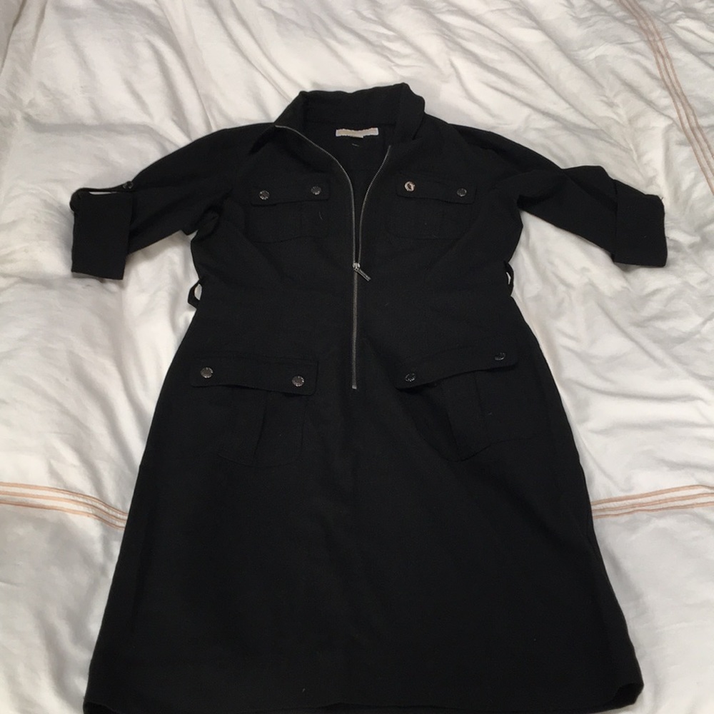 Michael Kors black zip dress