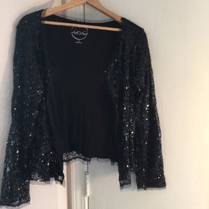 Perfect for the Holidays! Sequin Cardigan