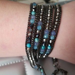 Gunmetal Nakamol wrap bracelet