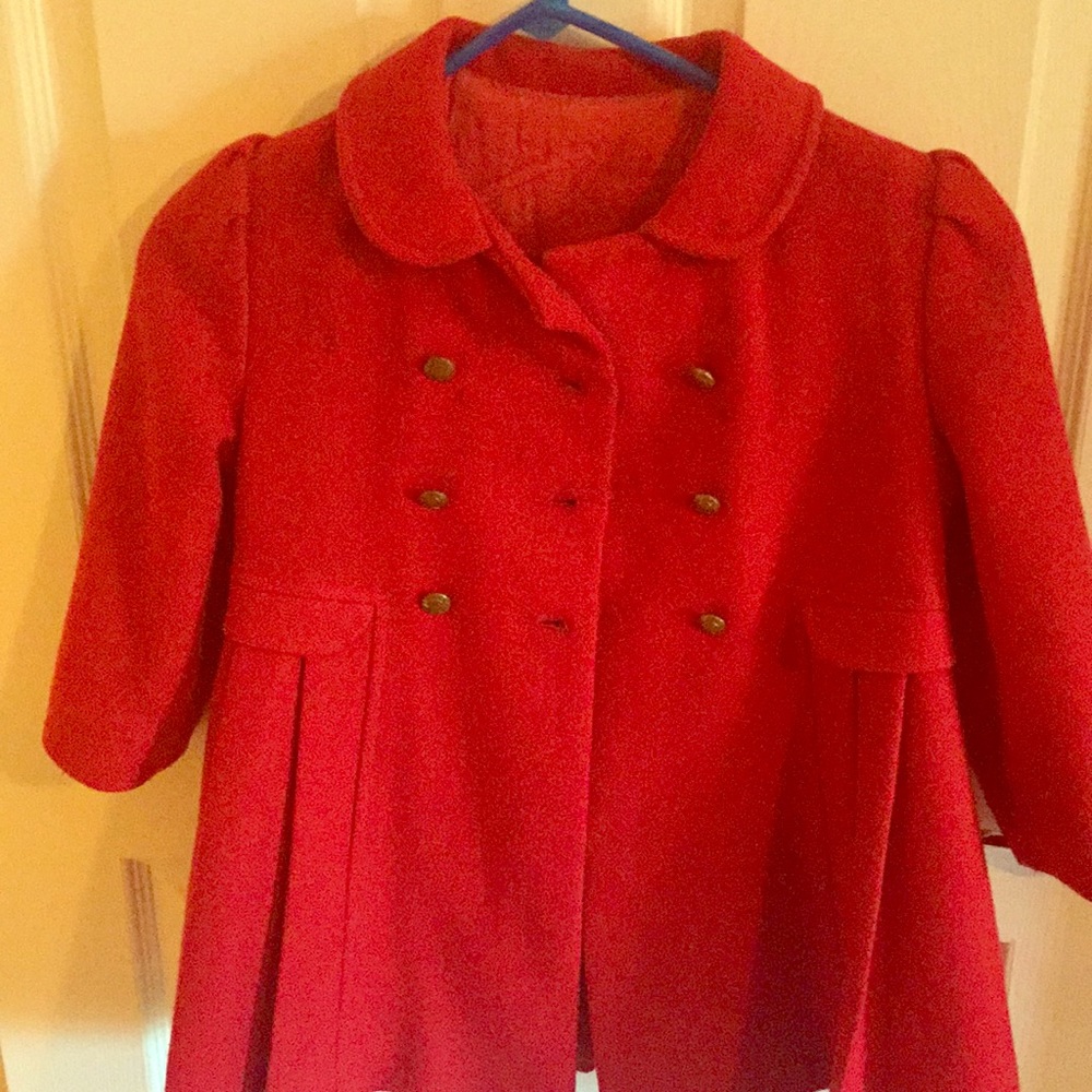 Gorgeous little red coat/ hat to match