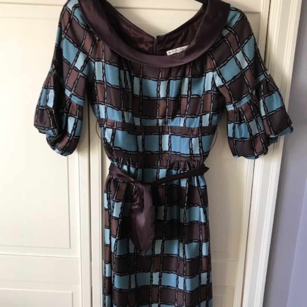 Nanette Lepore plaid silk dress