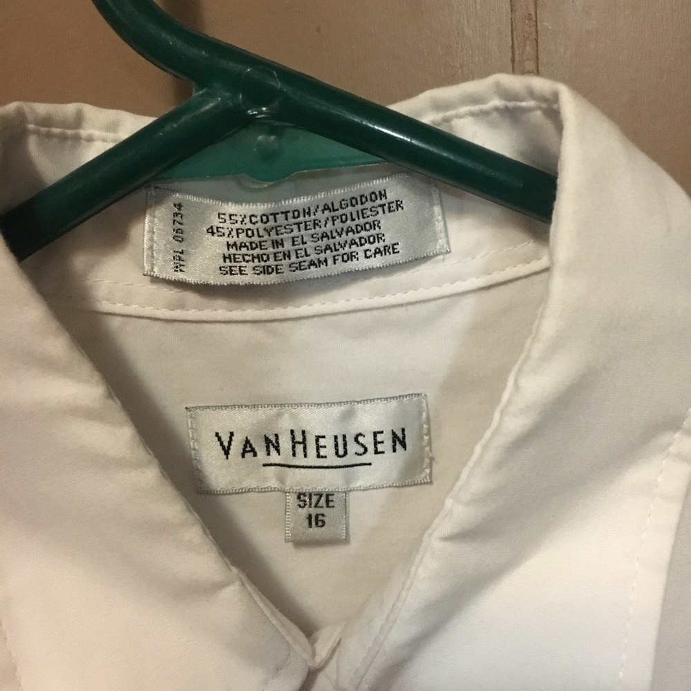 L/S White Button Down