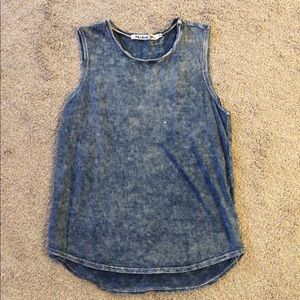 Michael Stars Jean Washed Blue Tank Top