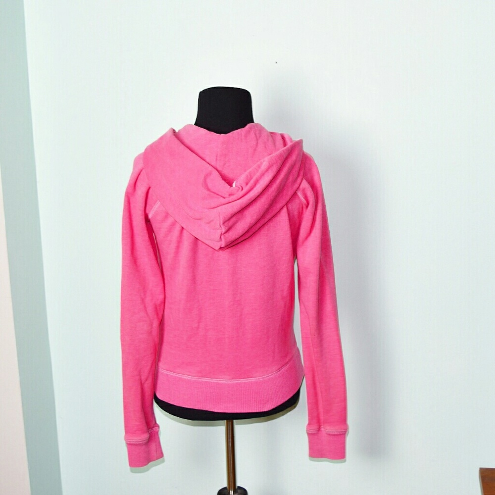 American Eagle Signature Pink Zip Up Sweater - Picture 2 of 2