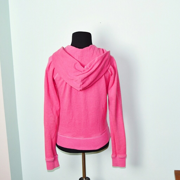 American Eagle Signature Pink Zip Up Sweater - Picture 2 of 2