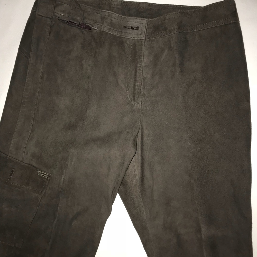 Faconable suede cargo pants