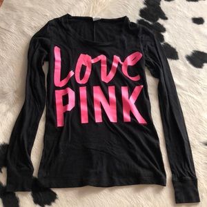 Victoria’s Secret long-sleeve “love pink” tee