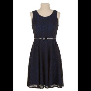 Maurices 11/12 Black & Blue Sleeveless Lace Dress