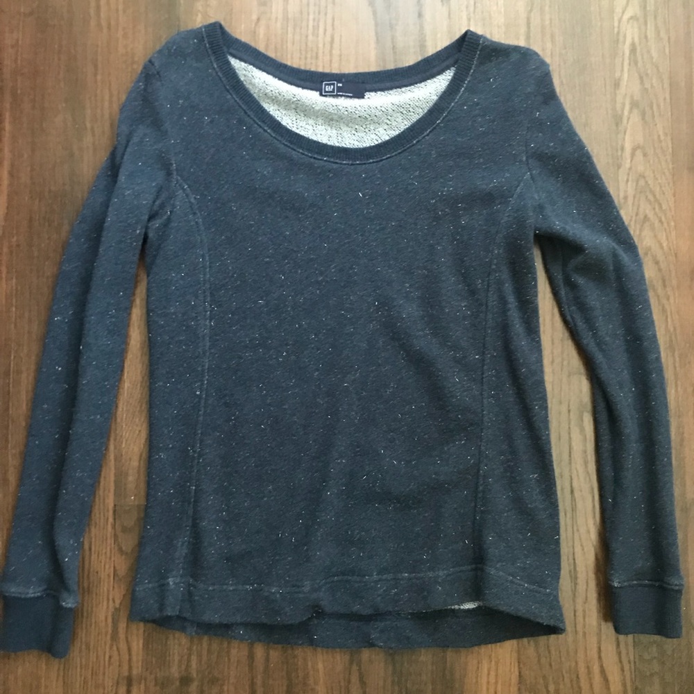 Navy with gold sparkles thread Gap Sweatshirt XS