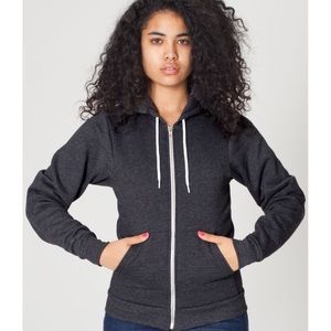 American apparel f497 zip hoodie
