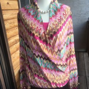 Haute Hippie Silk Faux Wrap Blouse