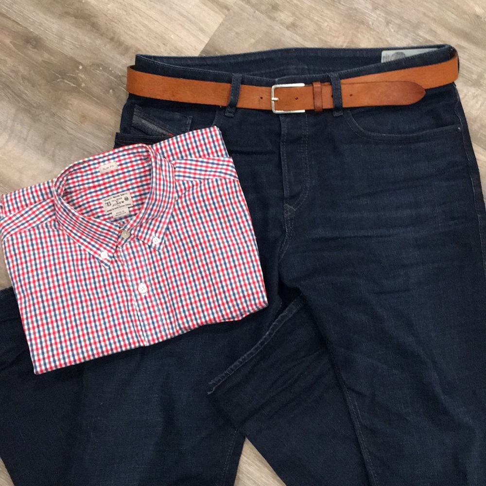 Men’s brown Zara leather belt