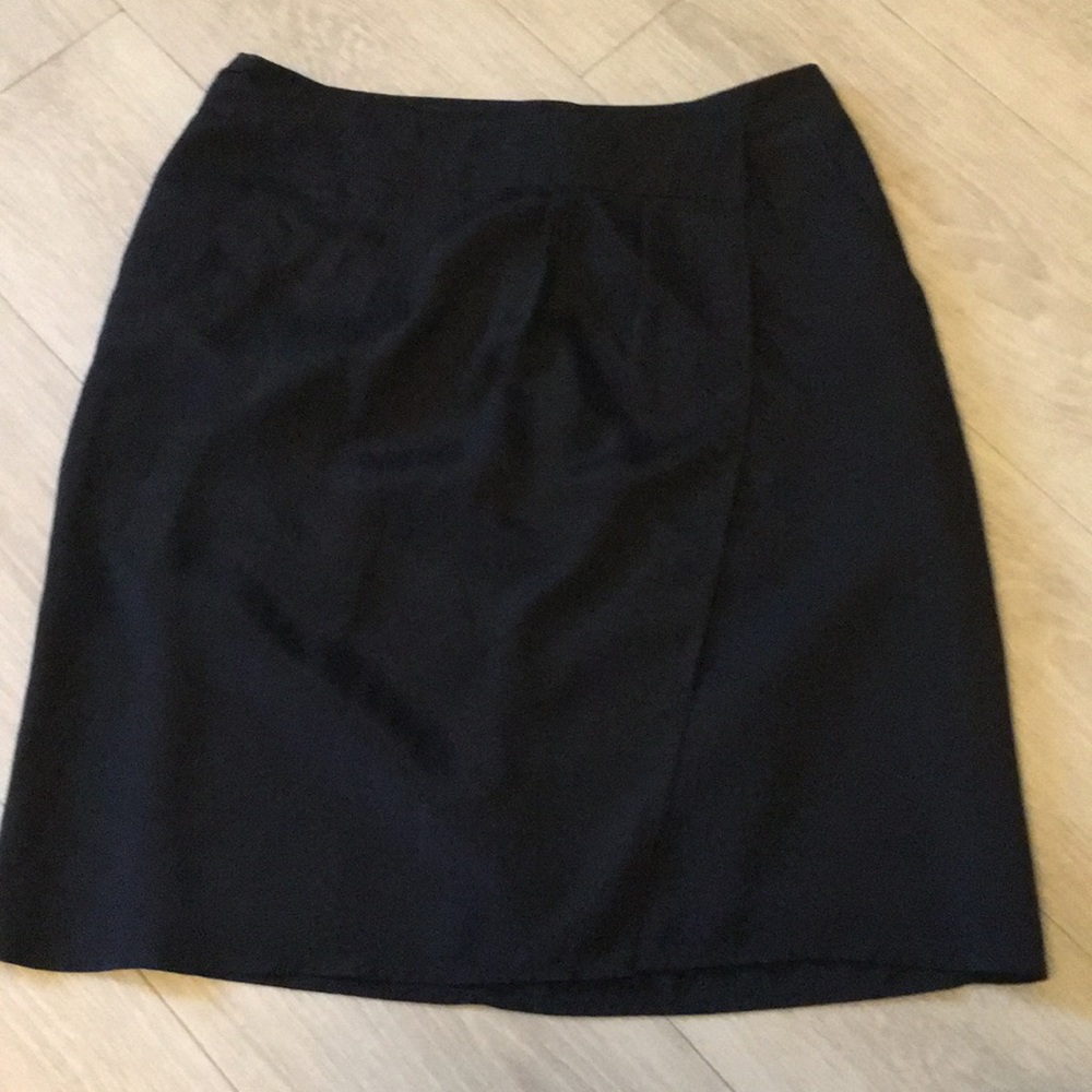 Silky Black Wrap Skirt with Pockets