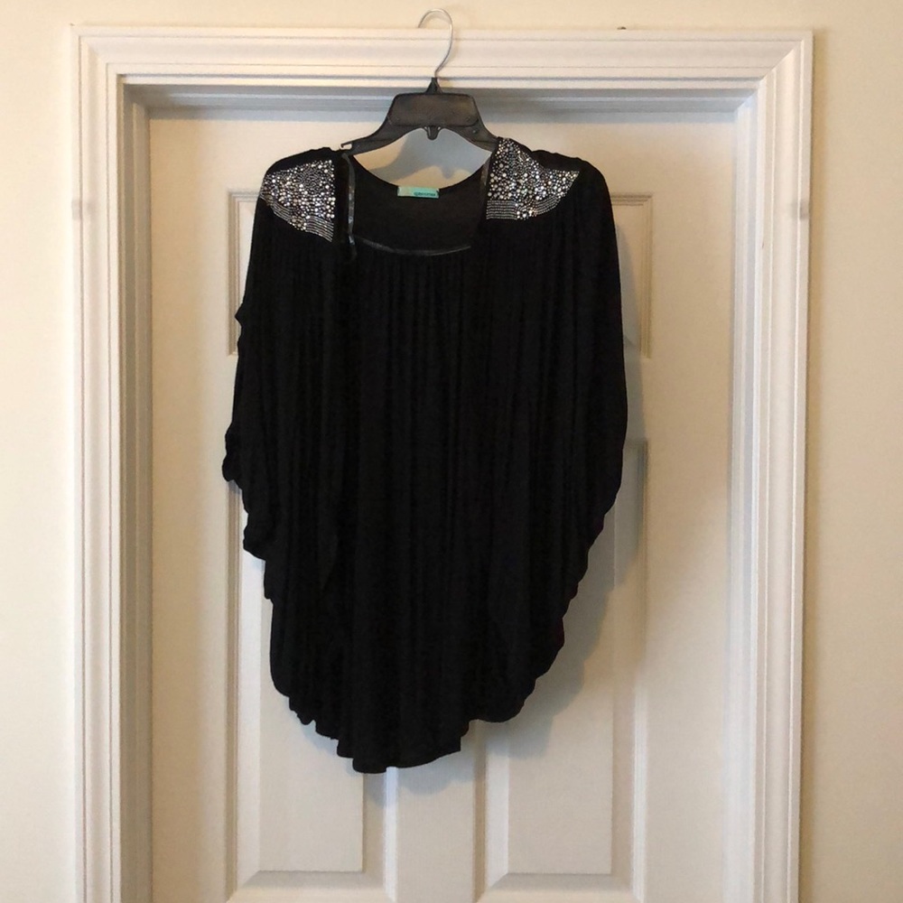 Black embellished coccoon cardigan