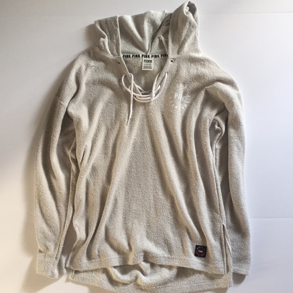 Brand new Pink lace up sweater