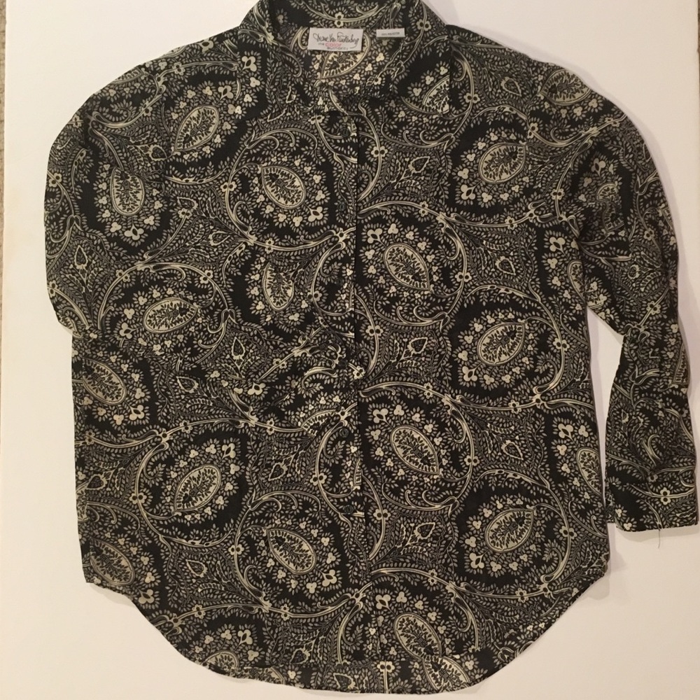 Vintage Diane von Furstenberg Paisley Button Down